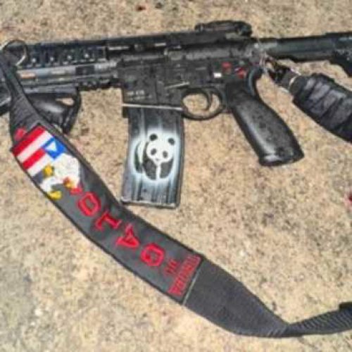 Suspeito morto em megaoperação no Rio de Janeiro tinha bandeira da Bahia em fuzil