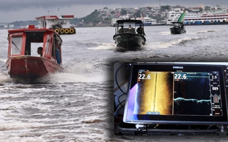 Bombeiros percorrem mais de 212 km em operação para localizar desaparecidos em naufrágio no Encontro das Águas