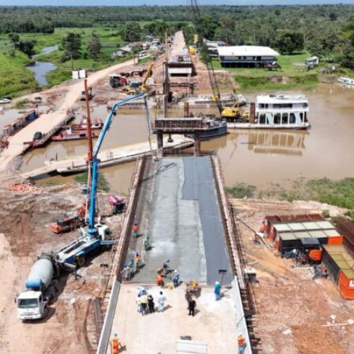 Ponte do Autaz Mirim chega a 80% e deve liberar tráfego definitivo na BR-319 em março
